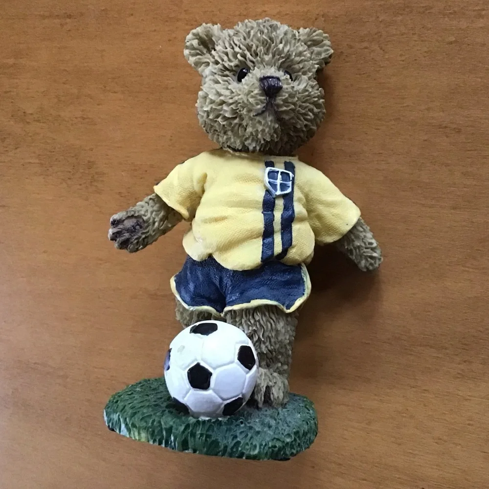 Vintage Soccer Teddy Bear Collectible - Picture 1 of 3